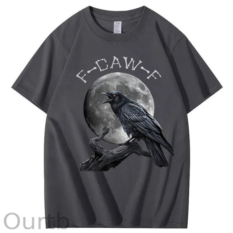 F-Caw-F Crow Raven 100% Cotton T-Shirt