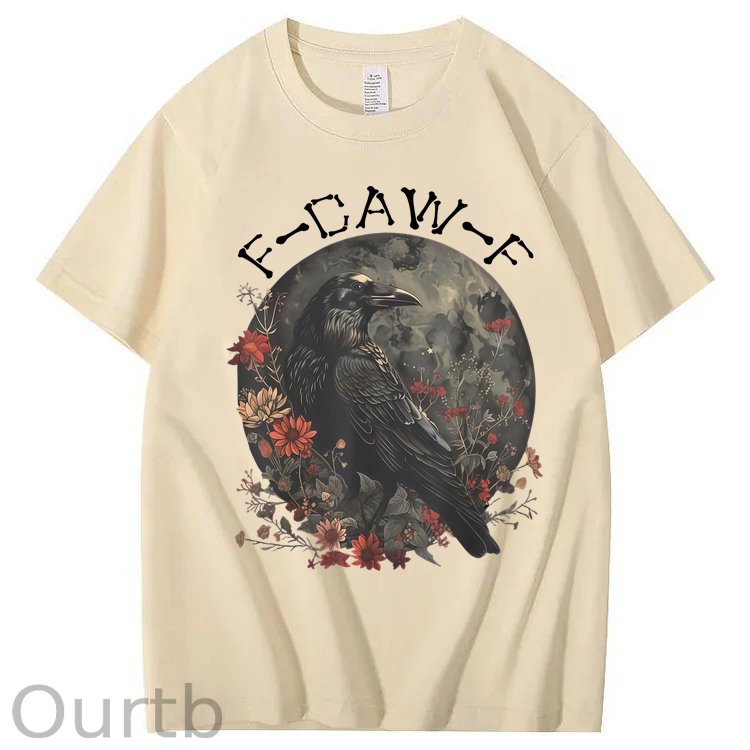 F-Caw-F Crow Raven 100% Cotton T-Shirt