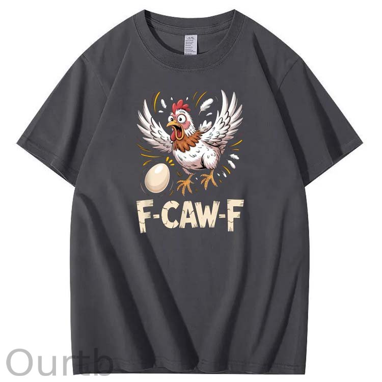 F-Caw-F Crazy Egg Chickens Pattern100% Cotton T-Shirt
