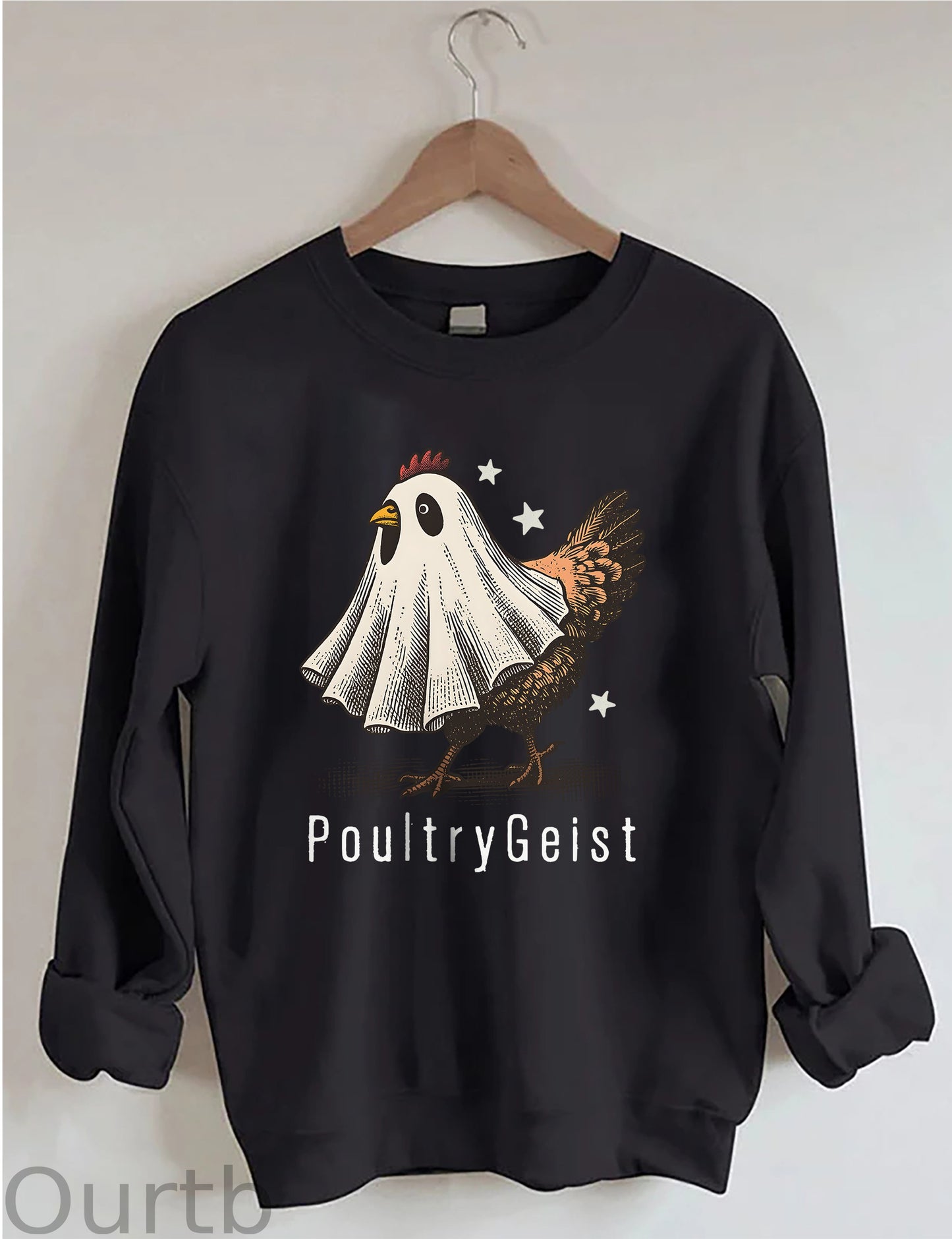 Halloween Funny Ghost Chicken Sweatshirt