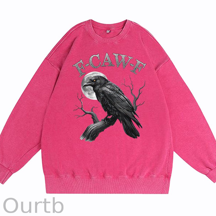 F-Caw-F Crow Cotton Washed Long Sleeve Sweatshirt/Shirt
