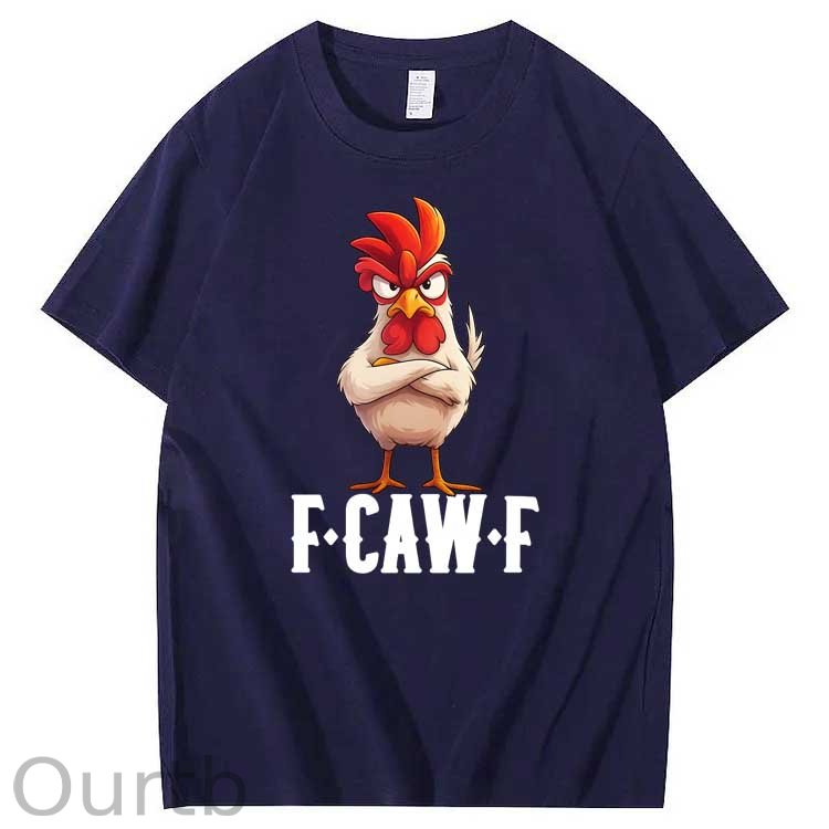 F-Caw-F  Angry  Cool Chicken  Pattern100% Cotton T-Shirt