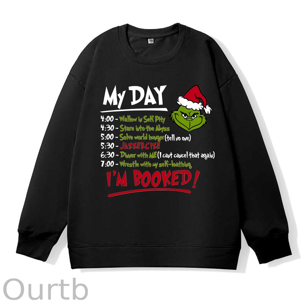 Christmas My Days   Pattern 100% 300g CottonCrew Neck Sweatshirt