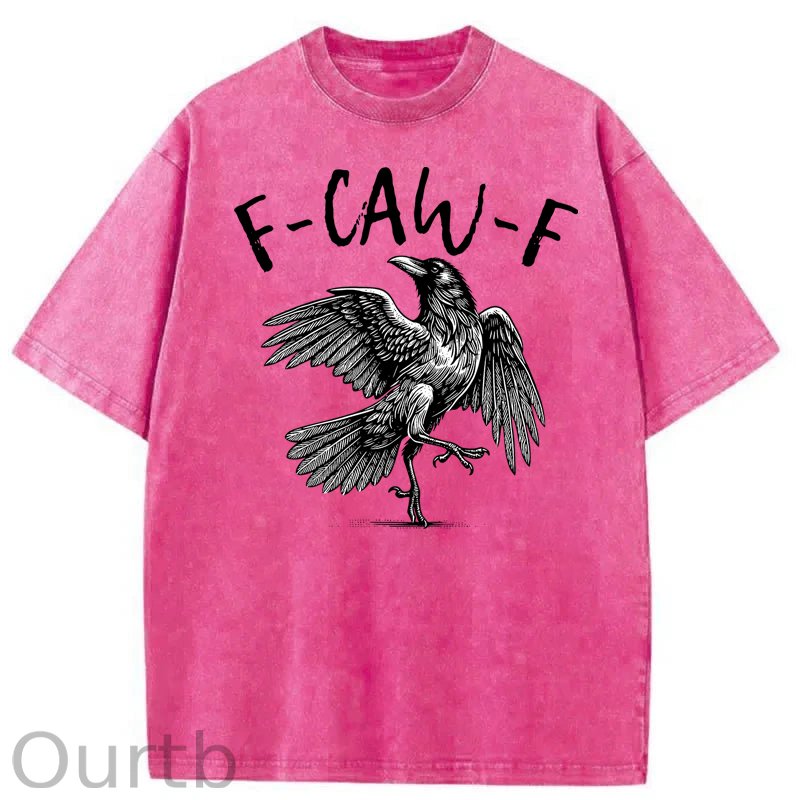 F-Caw-F Crow Washed Cotton T-Shirt