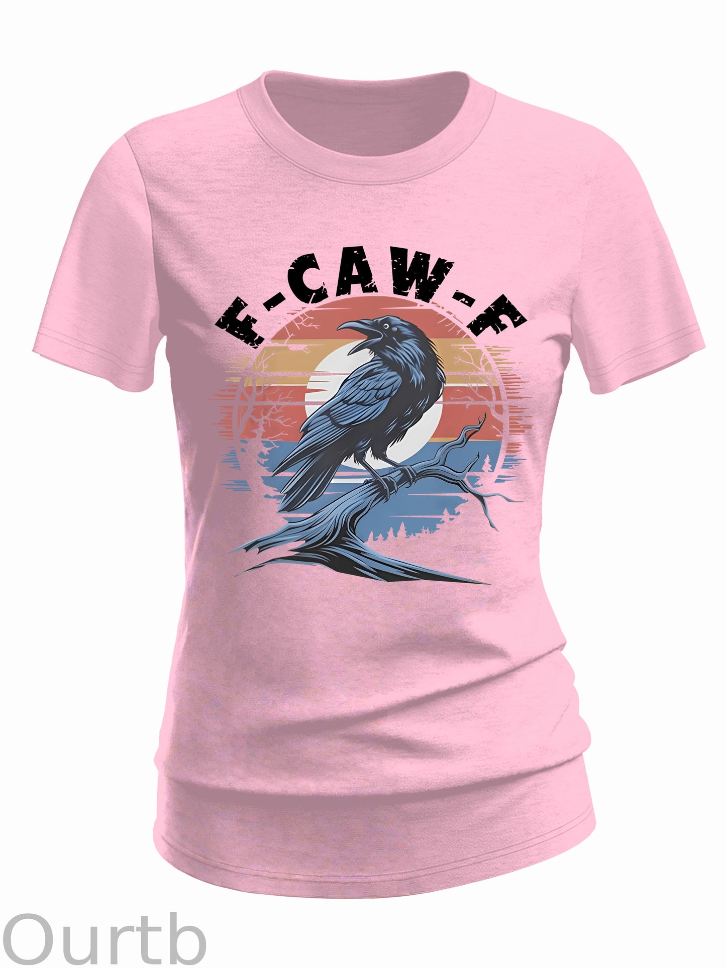 Women's Vintage F-Caw-F Crow Cotton Blend T-Shirt