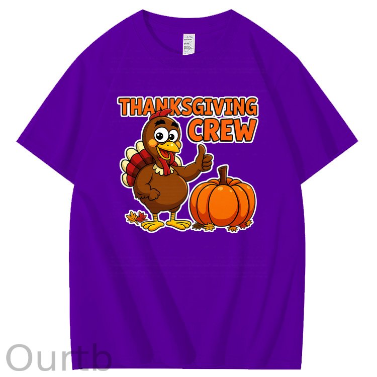 Thanksgiving Crew  Pattern100% Cotton T-Shirt