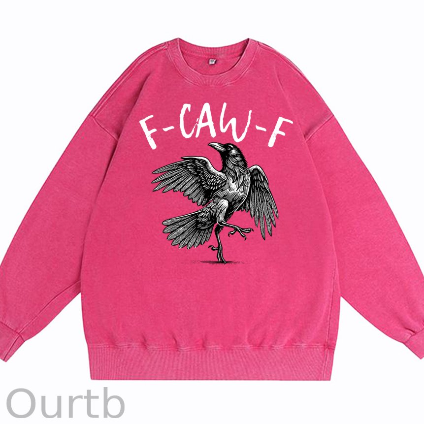 F-Caw-F Crow Cotton Washed Long Sleeve Sweatshirt/Shirt