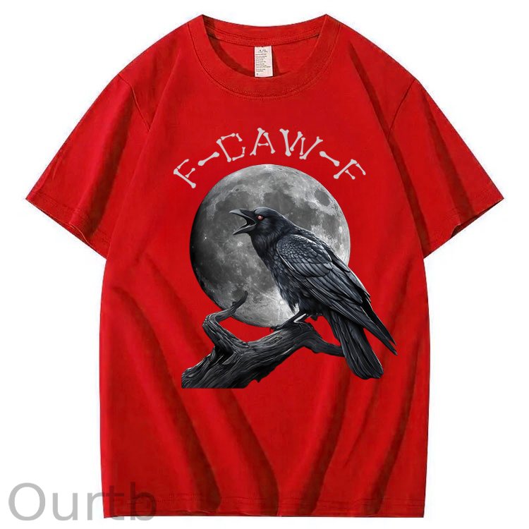 F-Caw-F Crow Raven 100% Cotton T-Shirt
