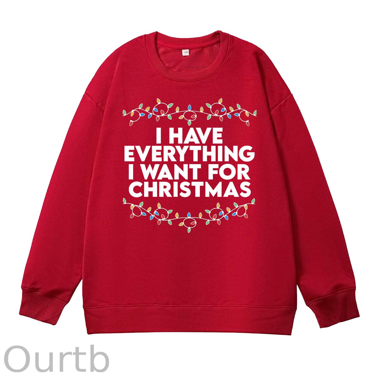 Christmas Couple  Pattern 100% 300g CottonCrew Neck Sweatshirt
