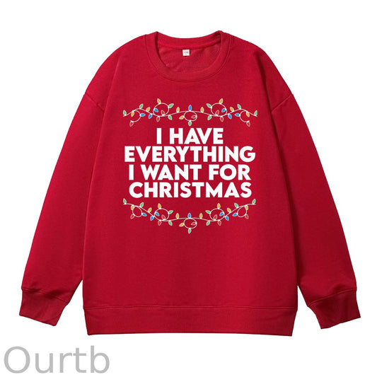 Christmas Couple  Pattern 100% 300g CottonCrew Neck Sweatshirt