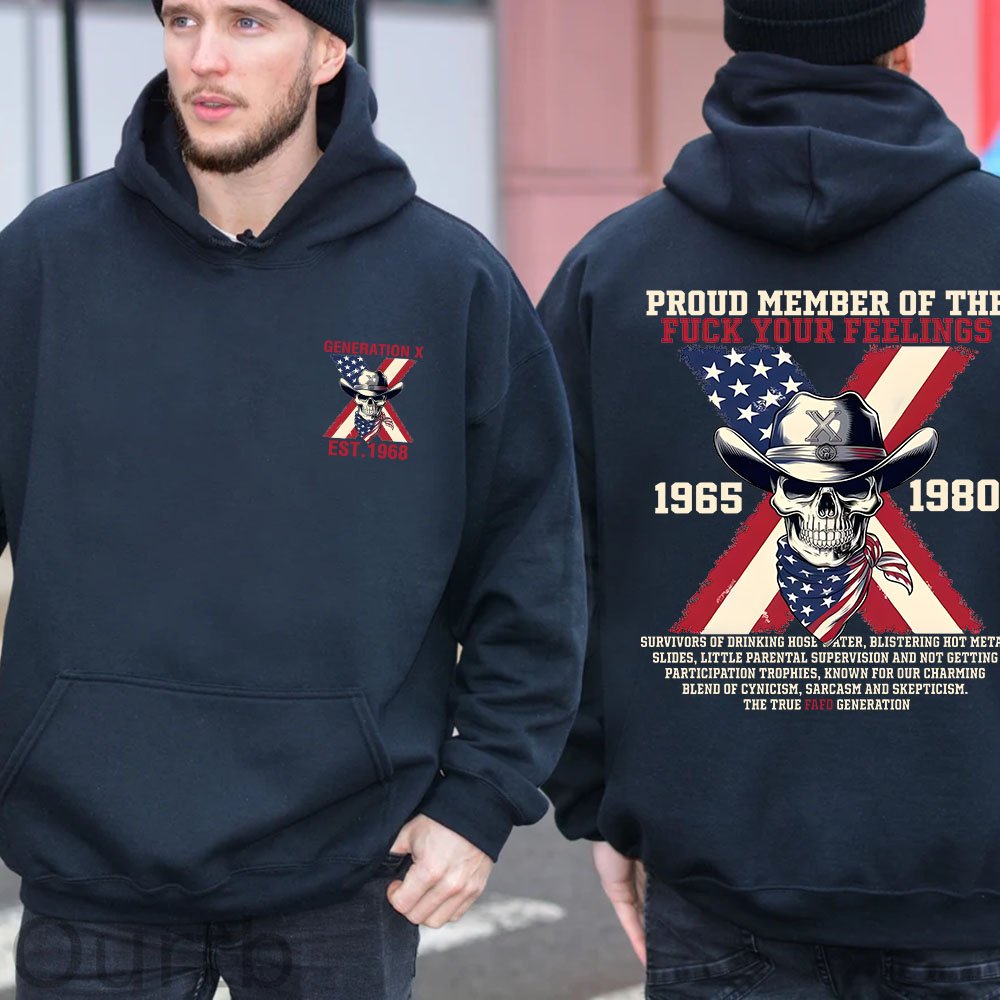 Gen X Cowboy Skeleton Custom Year Unisex Hoodie /Sweatshirt Christmas Gift
