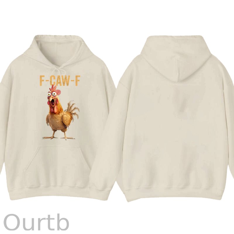 F-Caw-F Chicken 100% Cotton Hooded Sweatshirt