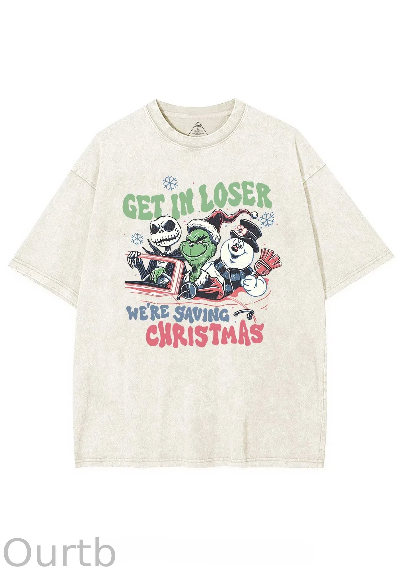 Christmas We're Saving Retro Washed Tee