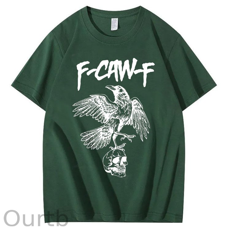 F-CAW-F Skull Pattern 100% Cotton T-Shirt