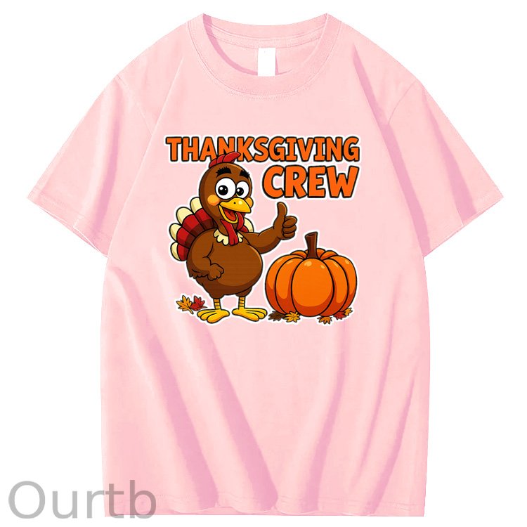 Thanksgiving Crew  Pattern100% Cotton T-Shirt