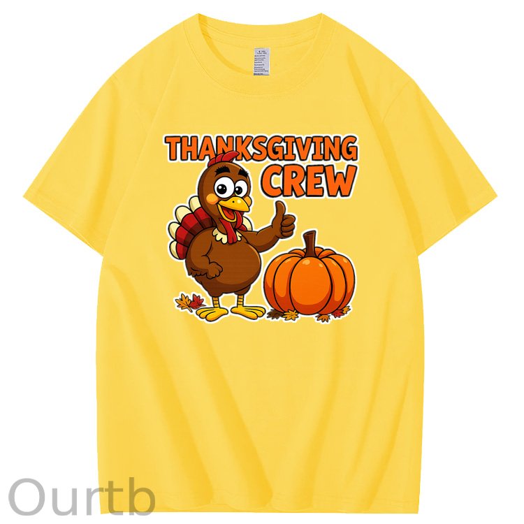 Thanksgiving Crew  Pattern100% Cotton T-Shirt
