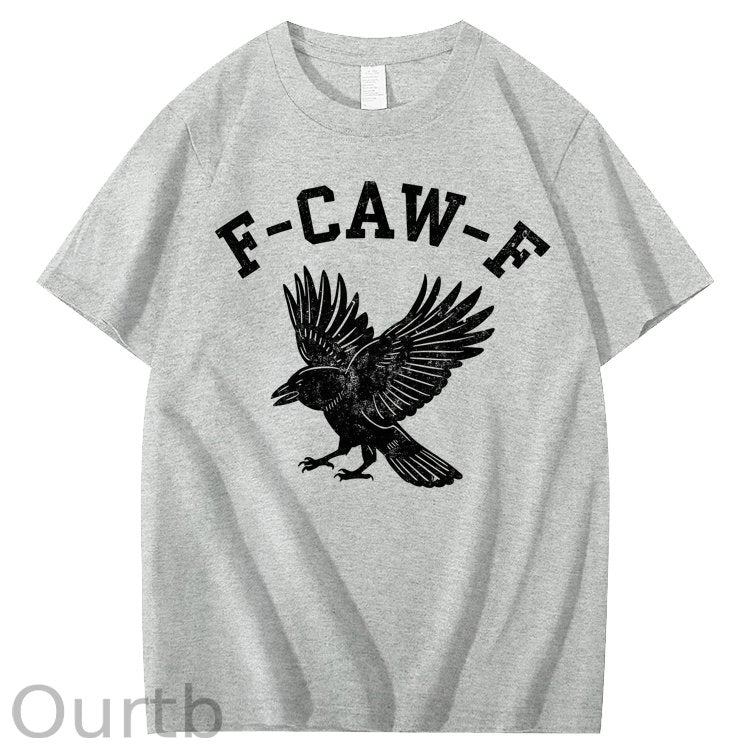F-Caw-F Crow Raven 100% Cotton T-Shirt
