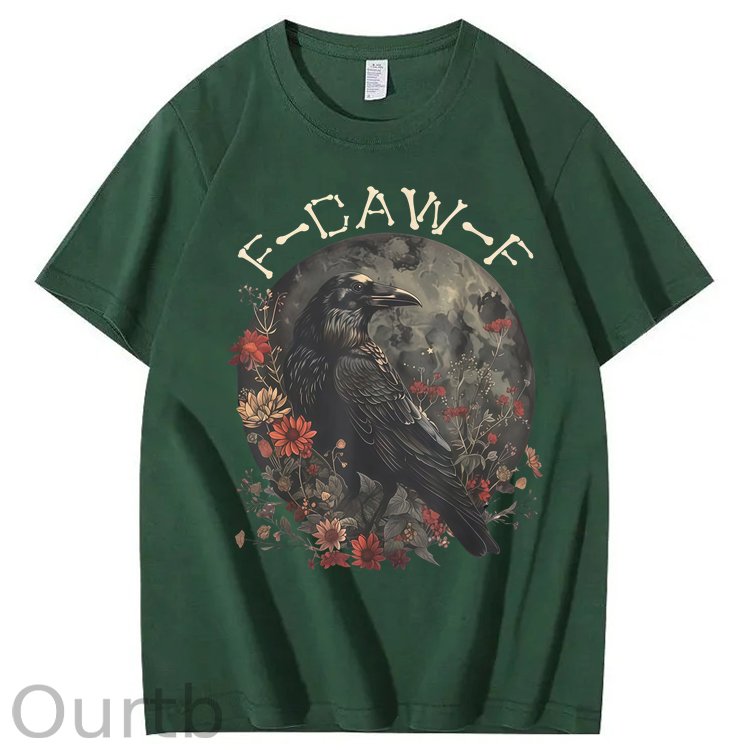 F-Caw-F Crow Raven 100% Cotton T-Shirt