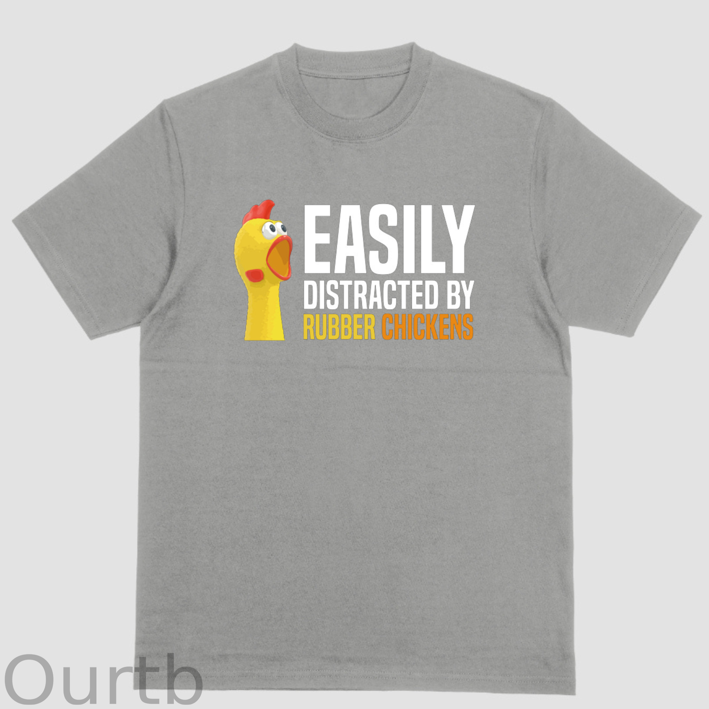 Short sleeve shirt, EASILY DISTRACTED BY RUBBER CHICKENS