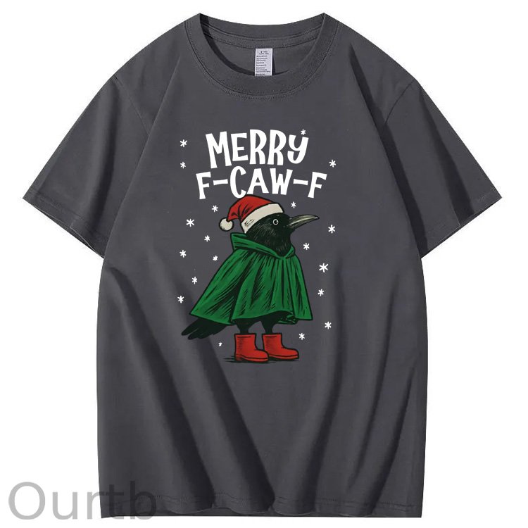 Merry F-Caw-F Pattern100% Cotton T-Shirt