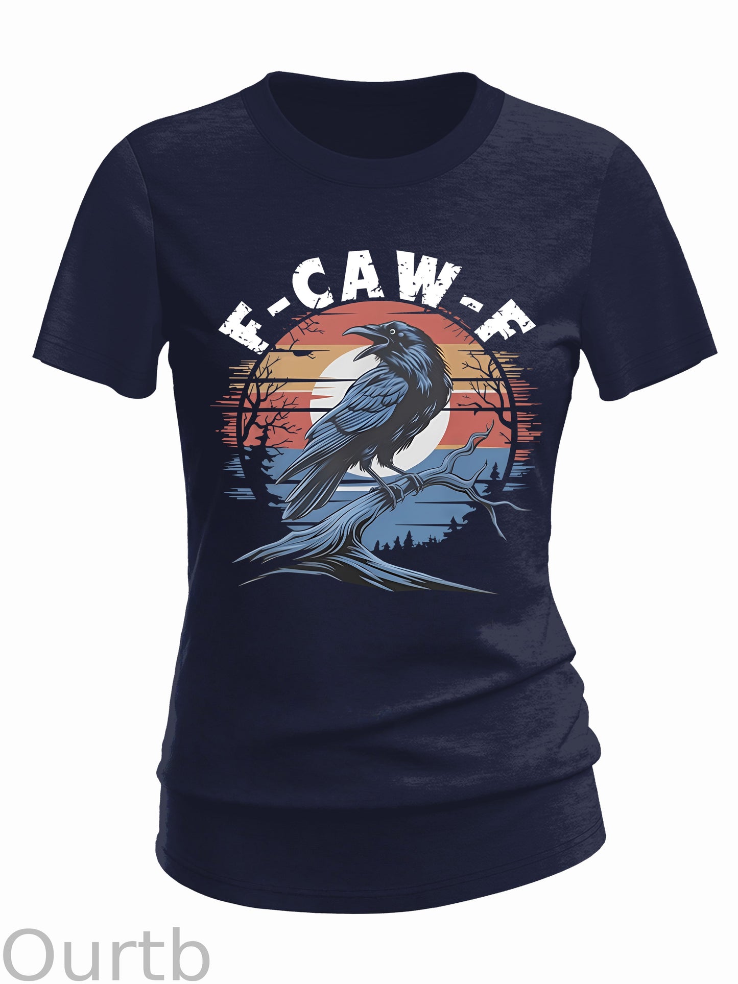 Women's Vintage F-Caw-F Crow Cotton Blend T-Shirt