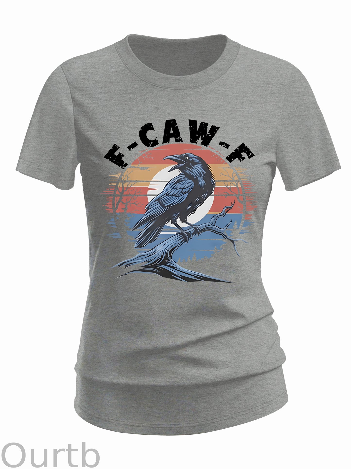 Women's Vintage F-Caw-F Crow Cotton Blend T-Shirt