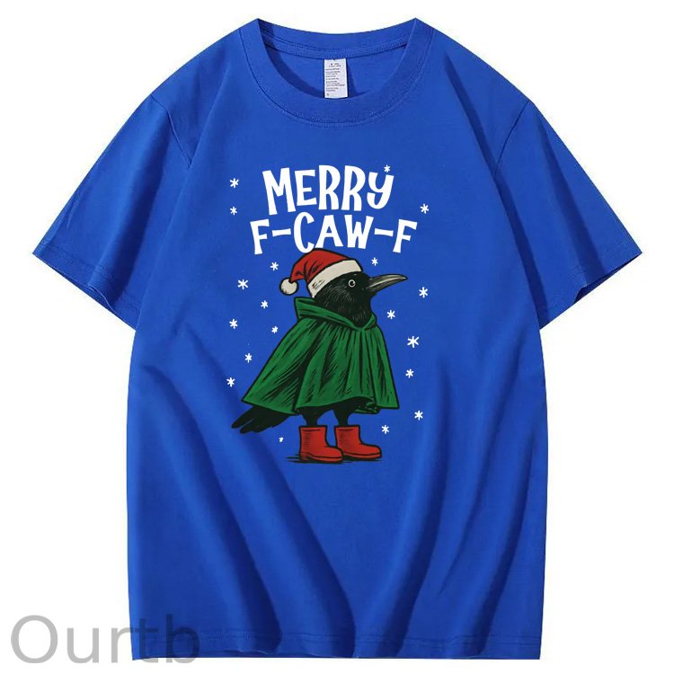 Merry F-Caw-F Pattern100% Cotton T-Shirt