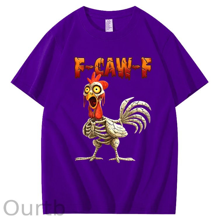 F-Caw-F Chicken Halloween 100% Cotton T-Shirt