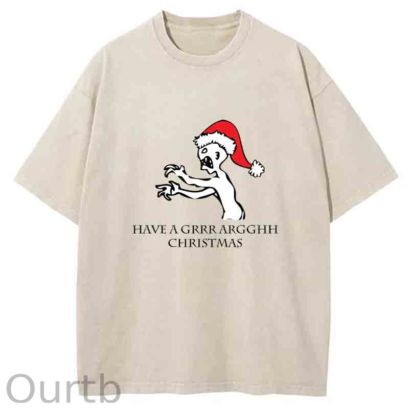 Grr Argh Christmas Washed T-Shirt