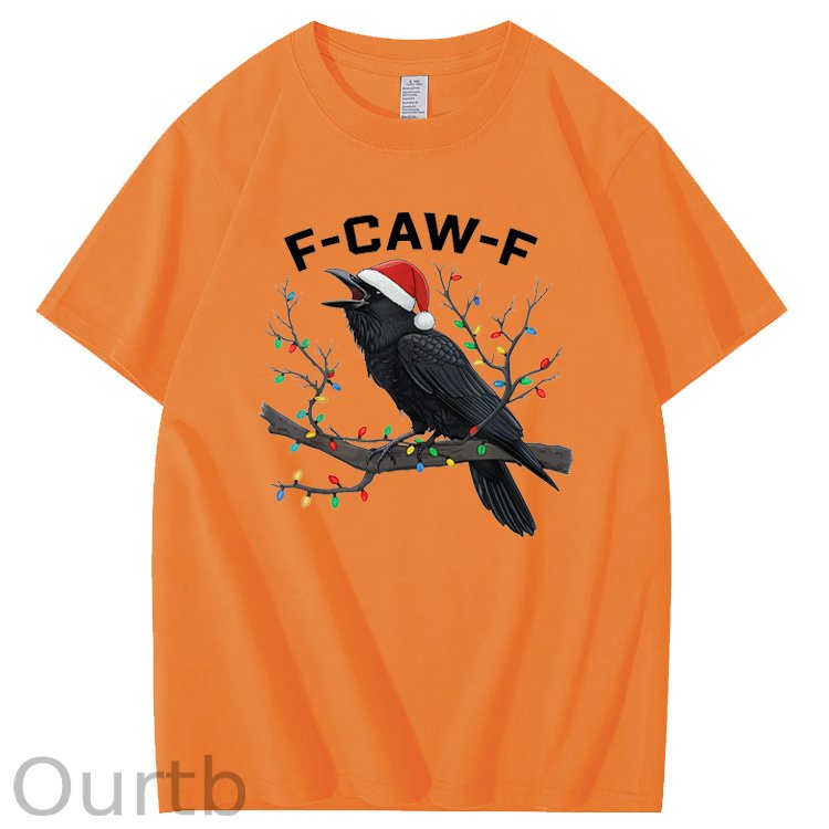 Christmas F-Caw-F Pattern100% Cotton T-Shirt