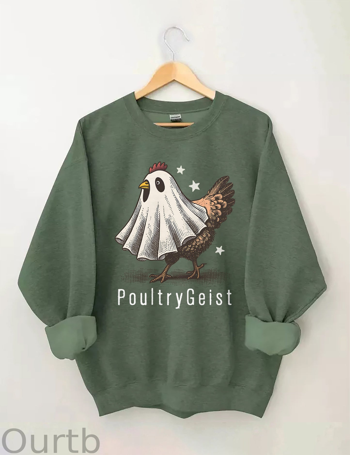 Halloween Funny Ghost Chicken Sweatshirt