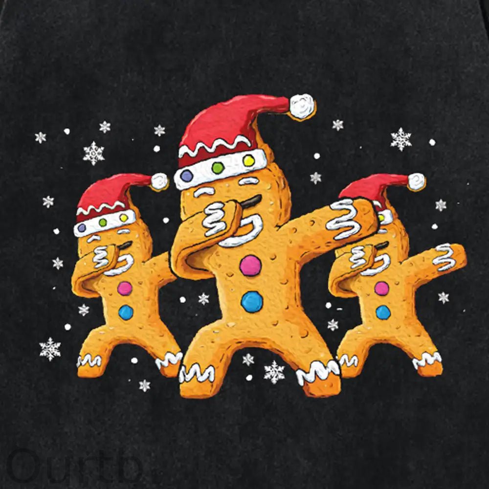 Christmas Gingerbread Man Print Unisex T-shirt