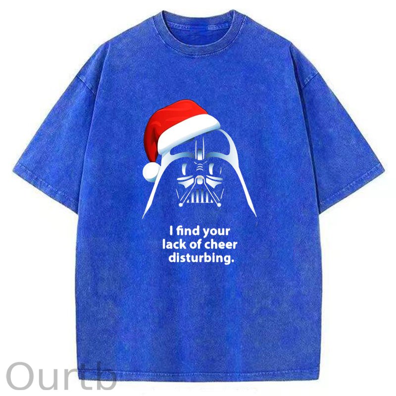 I Find Lack of Cheer Disturbing Christmas Washed T-Shirt