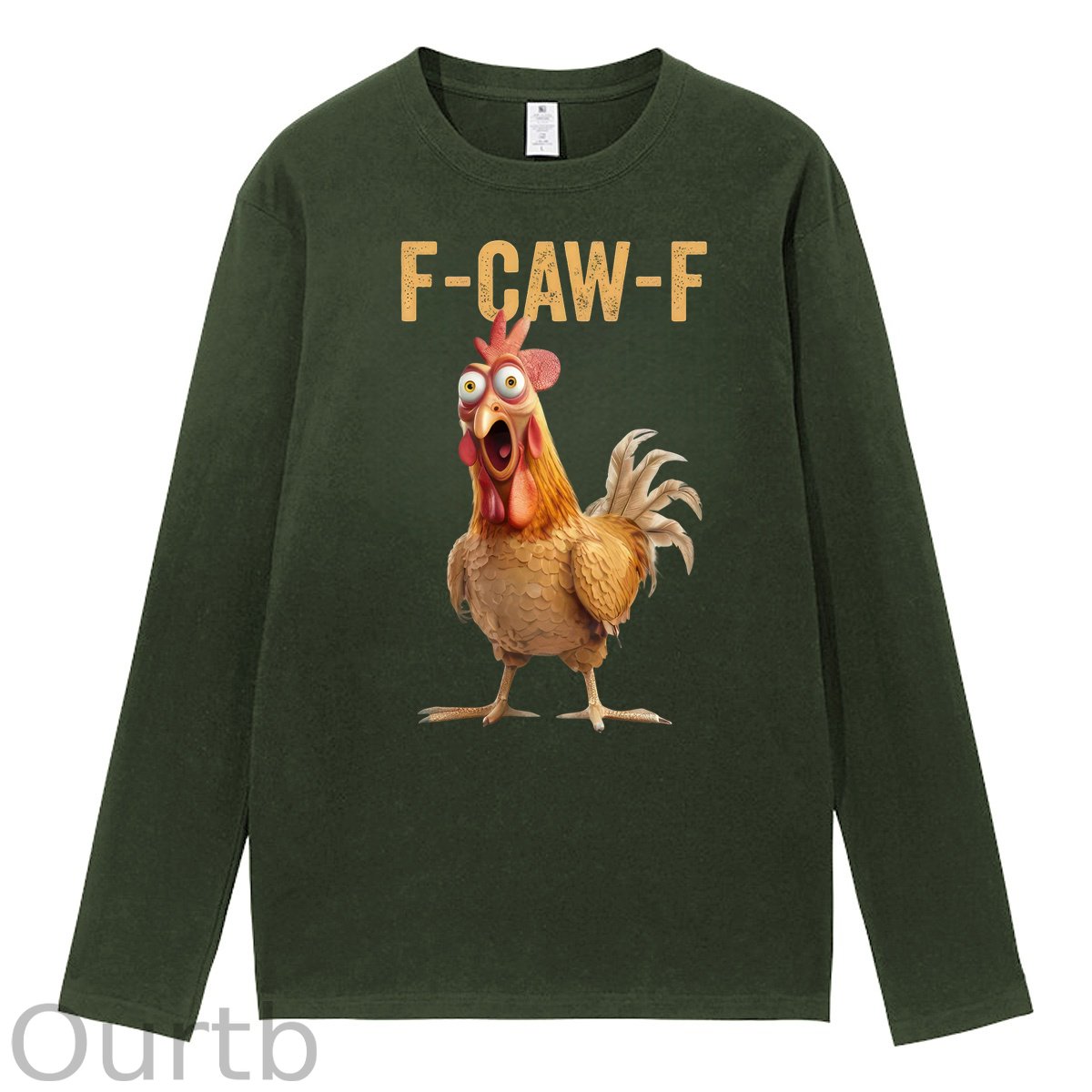 F-Caw-F Chicken 100% Cotton Long Sleeve T-Shirt