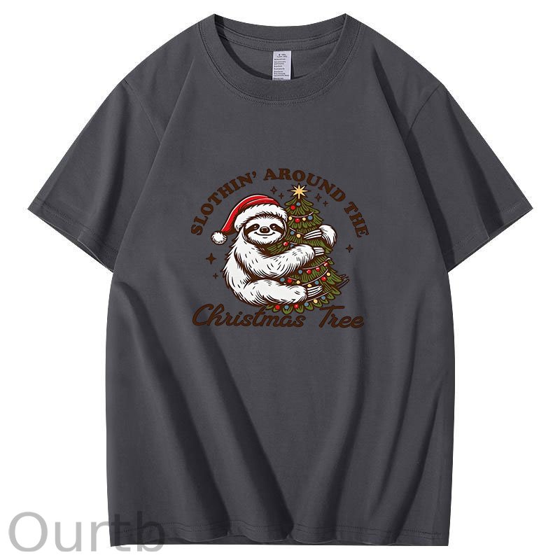 Slothin Around the Christmas Tree T-Shirt