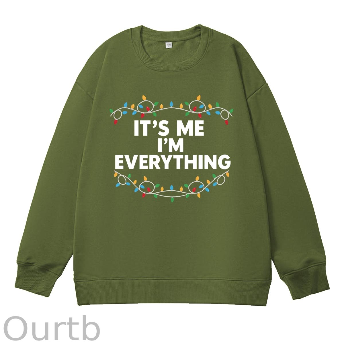 Christmas Couple  Pattern 100% 300g CottonCrew Neck Sweatshirt