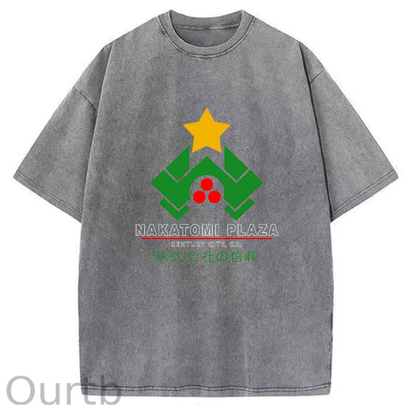 Nakatomi Plaza Christmas Washed T-Shirt