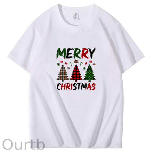 Plaid Christmas Trees With Bold T-Shirt