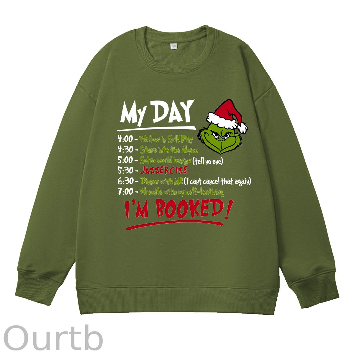 Christmas My Days   Pattern 100% 300g CottonCrew Neck Sweatshirt