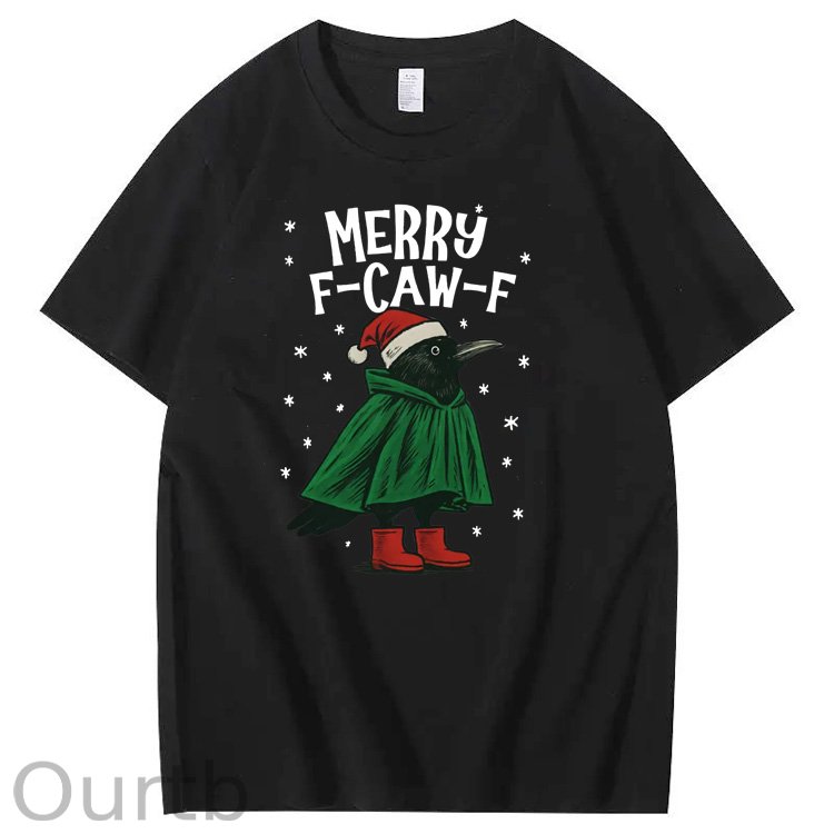 Merry F-Caw-F Pattern100% Cotton T-Shirt
