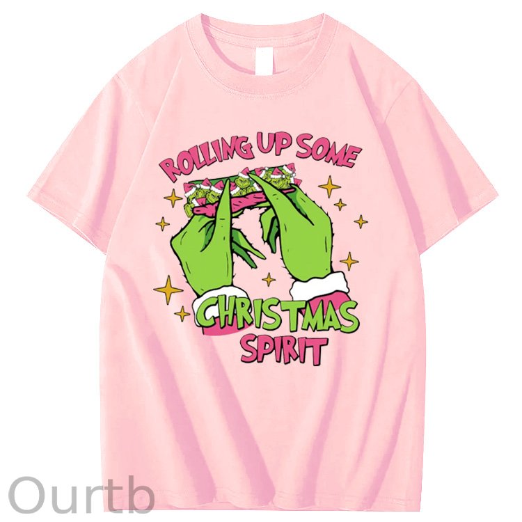 Rolling Up Some Christmas Spirit Pattern100% Cotton T-Shirt