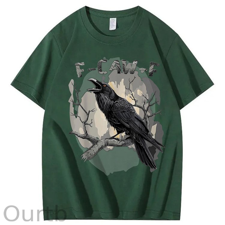F-Caw-F Crow Raven 100% Cotton T-Shirt