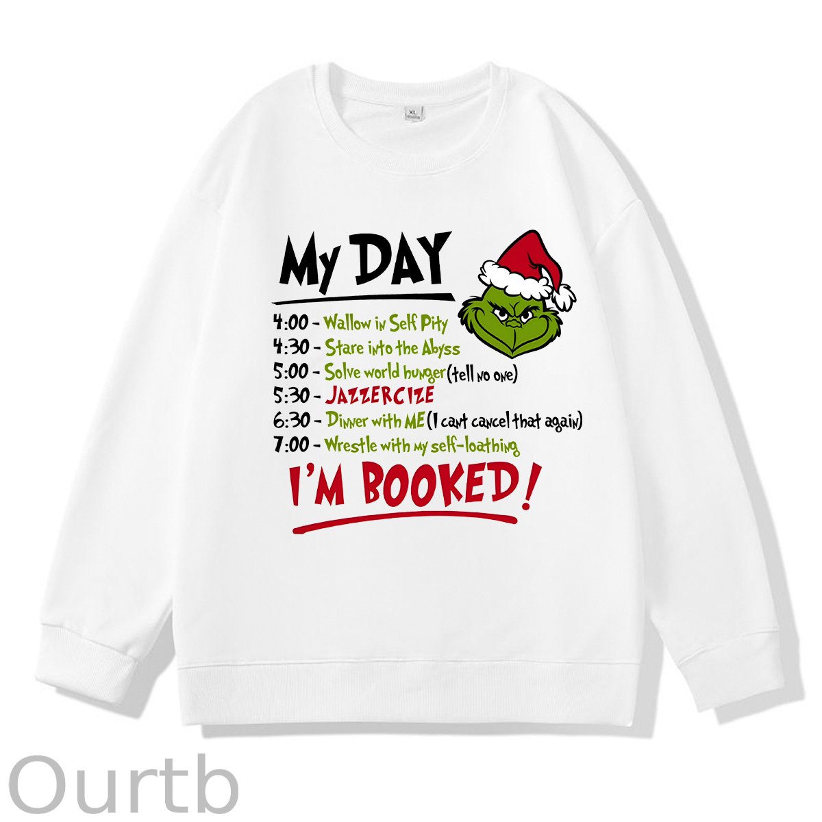Christmas My Days   Pattern 100% 300g CottonCrew Neck Sweatshirt