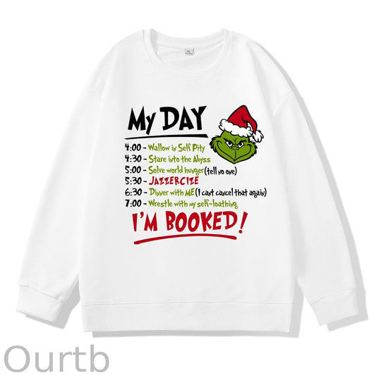 Christmas My Days   Pattern 100% 300g CottonCrew Neck Sweatshirt