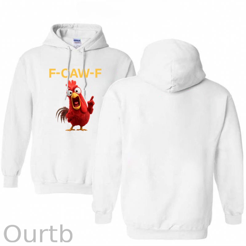 F-Caw-F Angry Chicken  Pattern 100% 300g Cotton Classic Hoodie