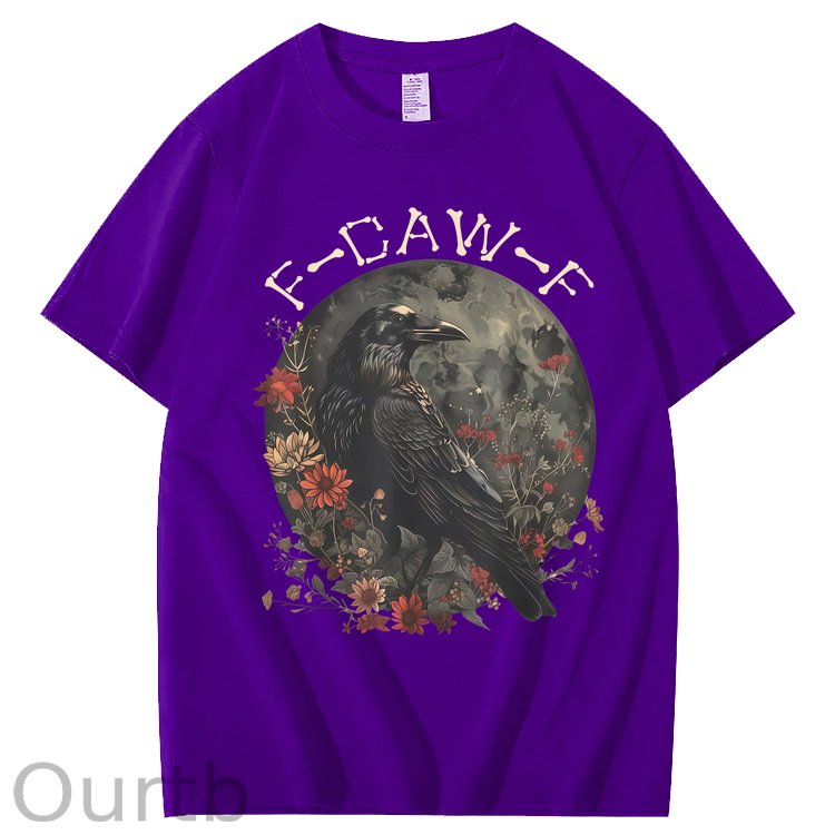 F-Caw-F Crow Raven 100% Cotton T-Shirt