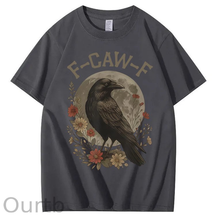F-Caw-F Crow Raven 100% Cotton T-Shirt
