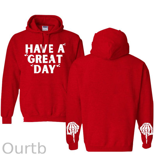 Have A Nice Day  Pattern 100% 300g Cotton Classic Hoodie