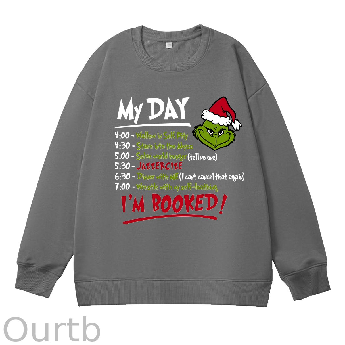 Christmas My Days   Pattern 100% 300g CottonCrew Neck Sweatshirt