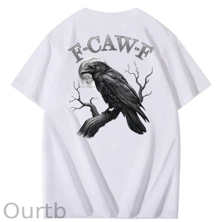 F-Caw-F Crow 100% Cotton Back T-Shirt